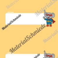 Namensschilder für die Elefantenklasse (Arbeitsblatt 10)