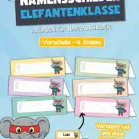 Namensschilder für die Elefantenklasse (Aufsteller)