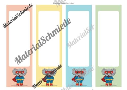 Ordnerrücken für die Elefantenklasse (Arbeitsblatt 03)