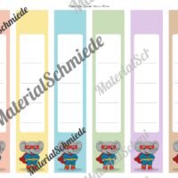 Ordnerrücken für die Elefantenklasse (Arbeitsblatt 08)