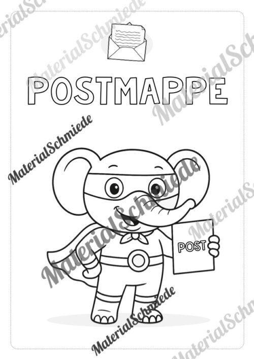 Postmappe für die Elefantenklasse (Arbeitsblatt 09)