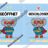 Pultkarten für die Elefantenklasse (Arbeitsblatt 02)