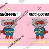 Pultkarten für die Elefantenklasse (Arbeitsblatt 03)