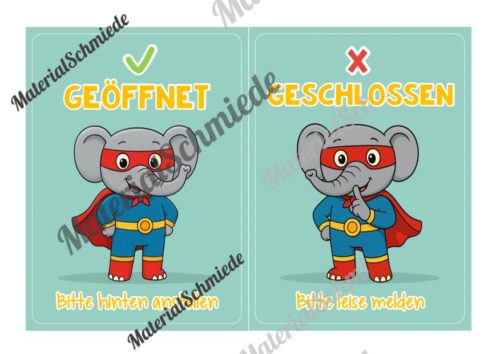 Pultkarten für die Elefantenklasse (Arbeitsblatt 04)