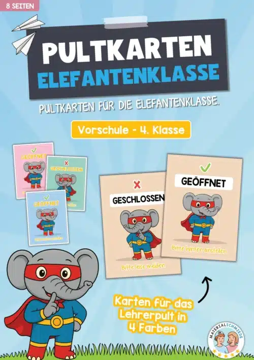 Pultkarten für die Elefantenklasse