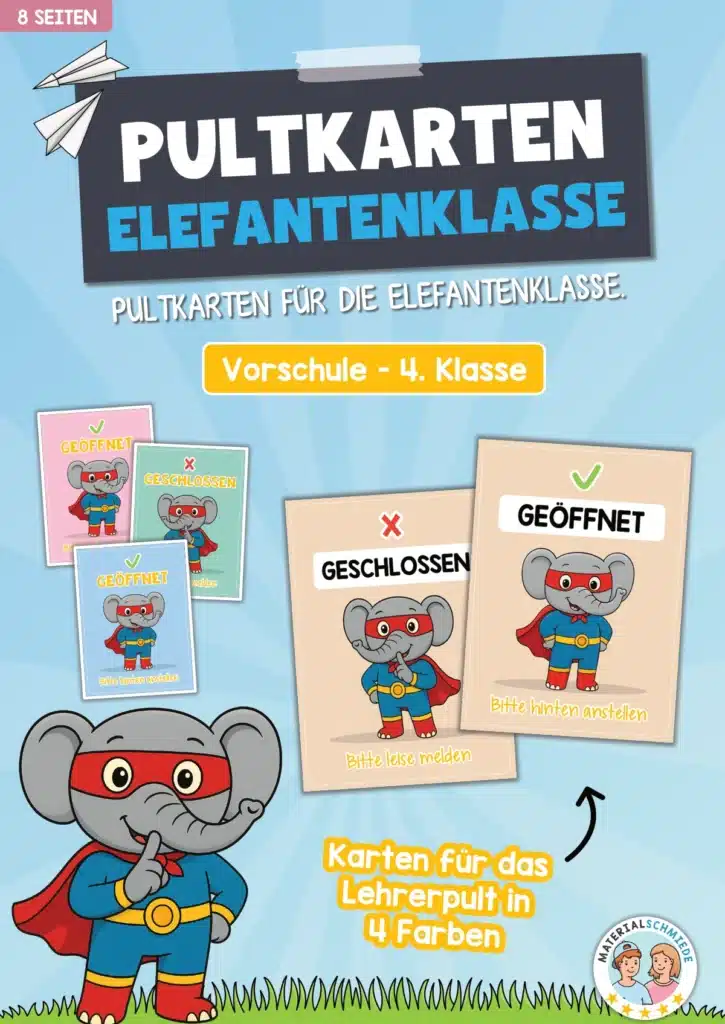 Pultkarten für die Elefantenklasse