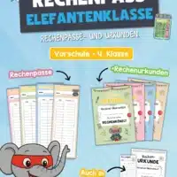 Rechenpass & Rechenurkunde für die Elefantenklasse