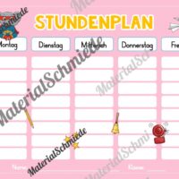 Stundenplan für die Elefantenklasse (Arbeitsblatt 03)