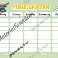 Stundenplan für die Elefantenklasse (Arbeitsblatt 08)