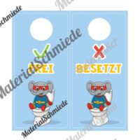 WC-Schilder / Toiletten-Ampel für die Elefantenklasse (Arbeitsblatt 06)