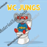 WC-Schilder / Toiletten-Ampel für die Elefantenklasse (Arbeitsblatt 08)