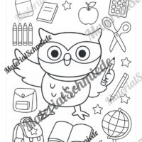 Ausmalbilder für die Eulenklasse (Arbeitsblatt 03)