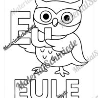 Ausmalbilder für die Eulenklasse (Arbeitsblatt 04)