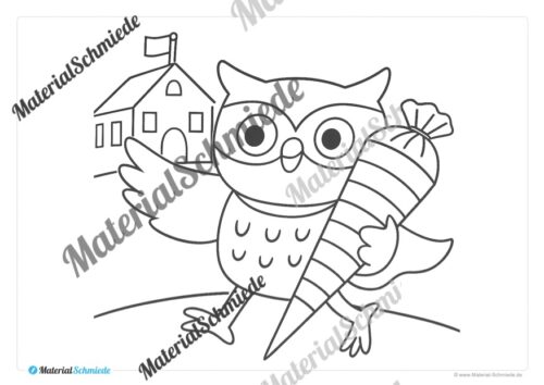 Ausmalbilder für die Eulenklasse (Arbeitsblatt 05)