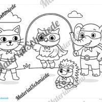 Ausmalbilder für die Eulenklasse (Arbeitsblatt 06)