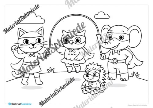 Ausmalbilder für die Eulenklasse (Arbeitsblatt 06)