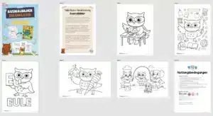 Ausmalbilder für die Eulenklasse (Überblick)