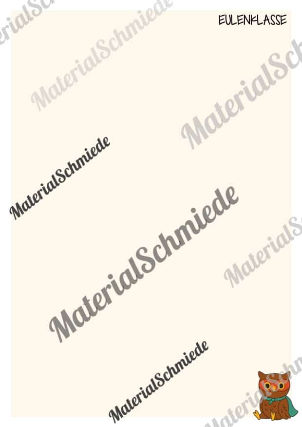 Briefpapier für die Eulenklasse (Arbeitsblatt 06)