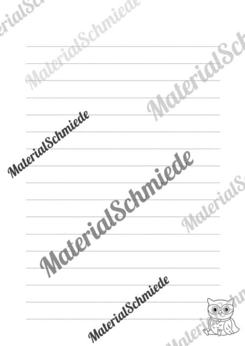 Briefpapier für die Eulenklasse (Arbeitsblatt 10)