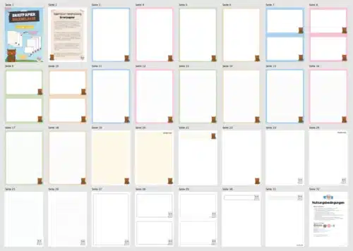 Briefpapier für die Eulenklasse (Überblick)