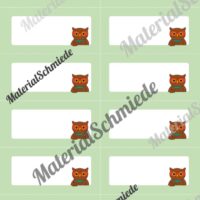 Etiketten für die Eulenklasse (Arbeitsblatt 04)