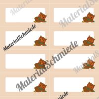 Etiketten für die Eulenklasse (Arbeitsblatt 05)