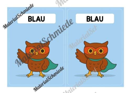 Gruppenschilder für die Eulenklasse (Arbeitsblatt 02)