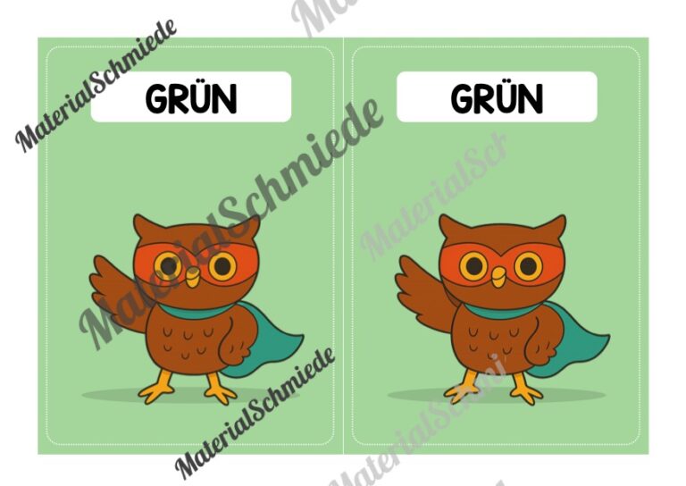 Gruppenschilder für die Eulenklasse (Arbeitsblatt 03)
