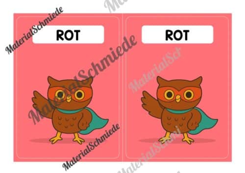 Gruppenschilder für die Eulenklasse (Arbeitsblatt 04)