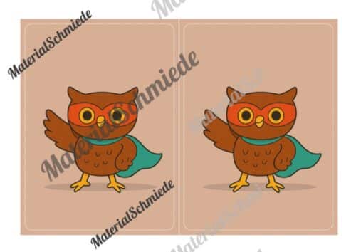Gruppenschilder für die Eulenklasse (Arbeitsblatt 07)