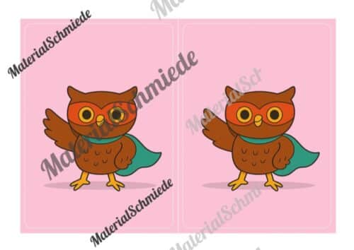 Gruppenschilder für die Eulenklasse (Arbeitsblatt 09)