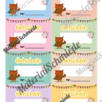 Gutscheine für die Eulenklasse (Arbeitsblatt 04)