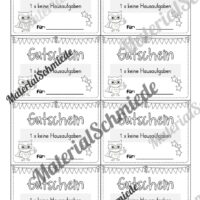 Gutscheine für die Eulenklasse (Arbeitsblatt 05)