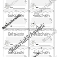 Gutscheine für die Eulenklasse (Arbeitsblatt 06)