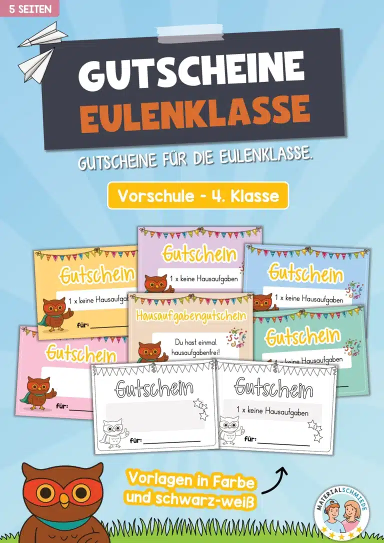 Gutscheine für die Eulenklasse