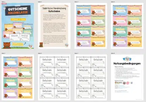 Gutscheine für die Eulenklasse (Überblick)