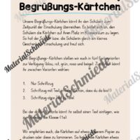Begrüßungs-Kärtchen für die Eulenklasse (Arbeitsblatt 01)