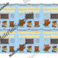 Begrüßungs-Kärtchen für die Eulenklasse (Arbeitsblatt 06)