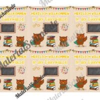 Begrüßungs-Kärtchen für die Eulenklasse (Arbeitsblatt 07)