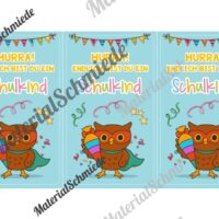 Karten zur Einschulung für die Eulenklasse (Arbeitsblatt 04)