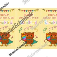 Karten zur Einschulung für die Eulenklasse (Arbeitsblatt 10)