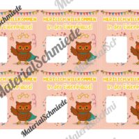 Geschenk-Kärtchen für die Eulenklasse (Arbeitsblatt 03)