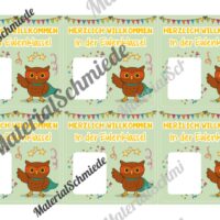 Geschenk-Kärtchen für die Eulenklasse (Arbeitsblatt 04)