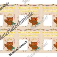 Geschenk-Kärtchen für die Eulenklasse (Arbeitsblatt 06)