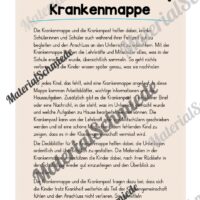 Krankenmappe für die Eulenklasse (Arbeitsblatt 01)