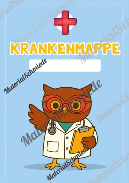 Krankenmappe für die Eulenklasse (Arbeitsblatt 02)