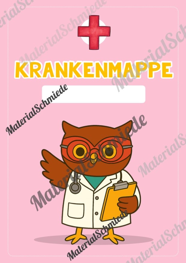 Krankenmappe für die Eulenklasse (Arbeitsblatt 03)