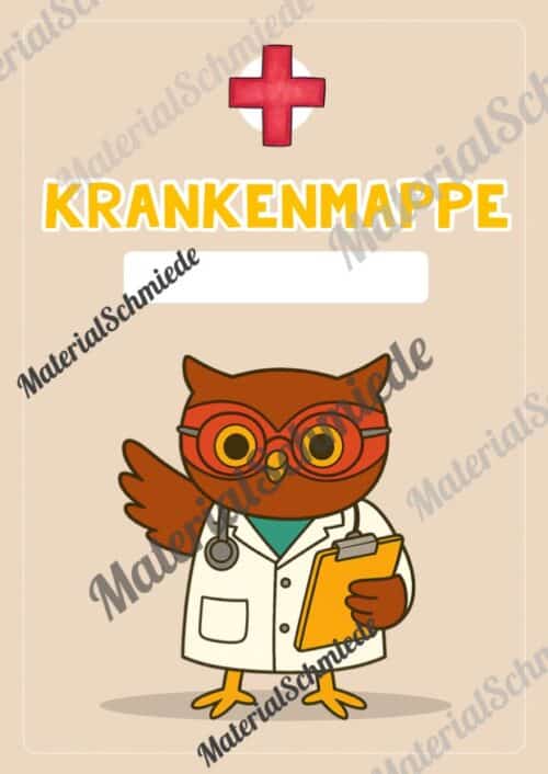 Krankenmappe für die Eulenklasse (Arbeitsblatt 05)