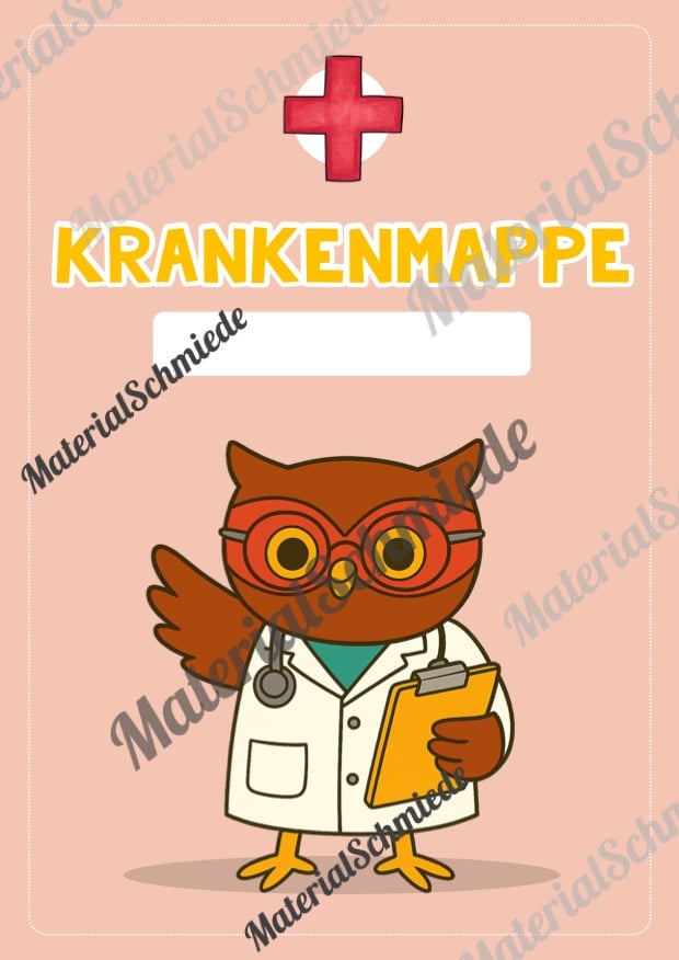 Krankenmappe für die Eulenklasse (Arbeitsblatt 06)