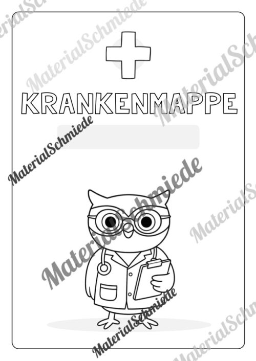 Krankenmappe für die Eulenklasse (Arbeitsblatt 08)